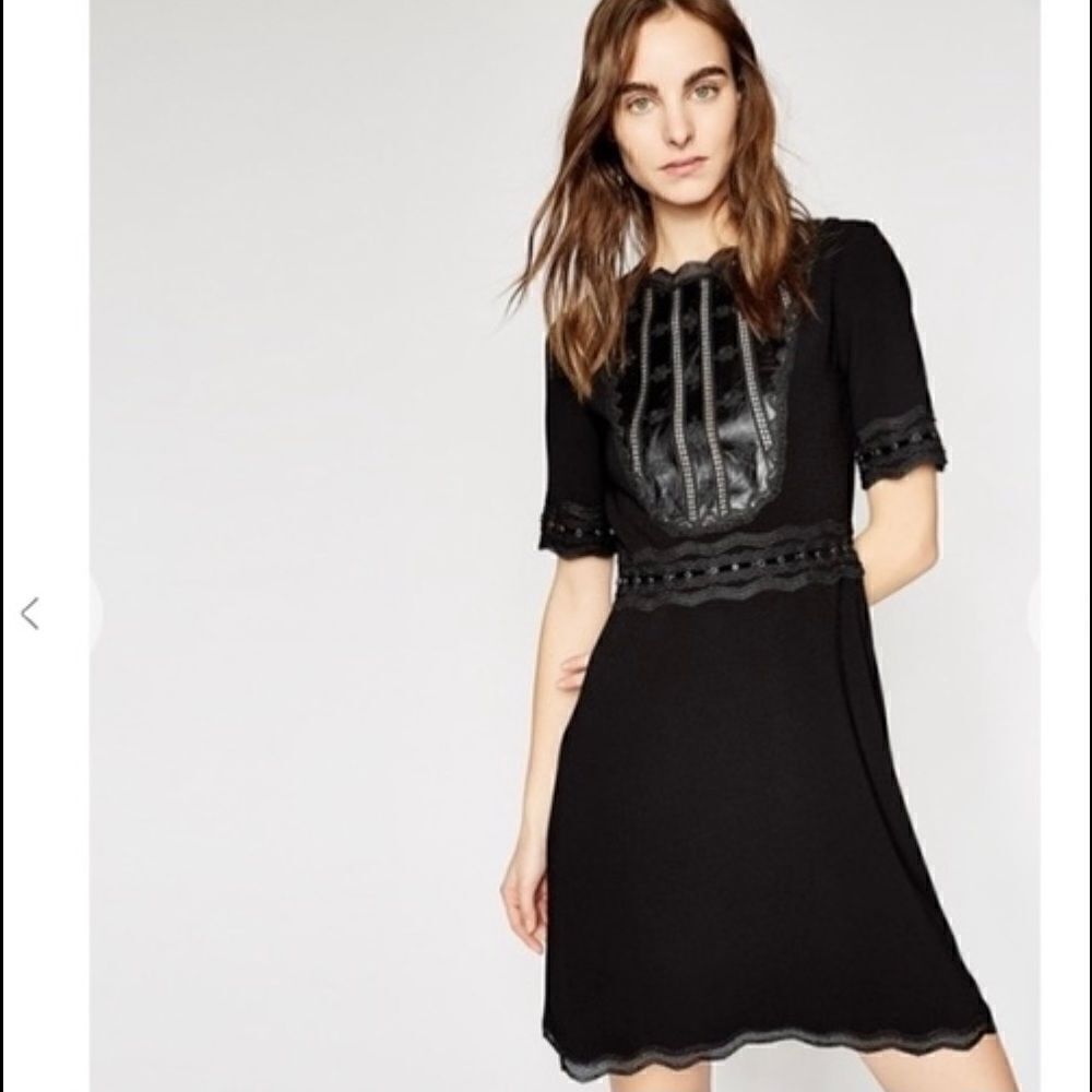 THE KOOPLES Vegan Leather Structured Dress NWT!